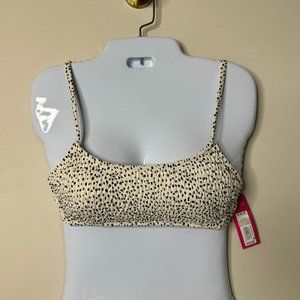 Xhilaration Cream/Black Bikini Top Small NEW